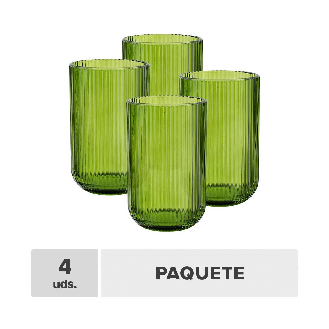 Vaso Labrado Vidrio 10.9oz 4unds