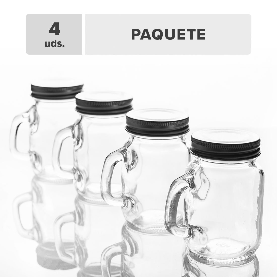 Frasco Mason Jar Vidrio 130ml 4unds