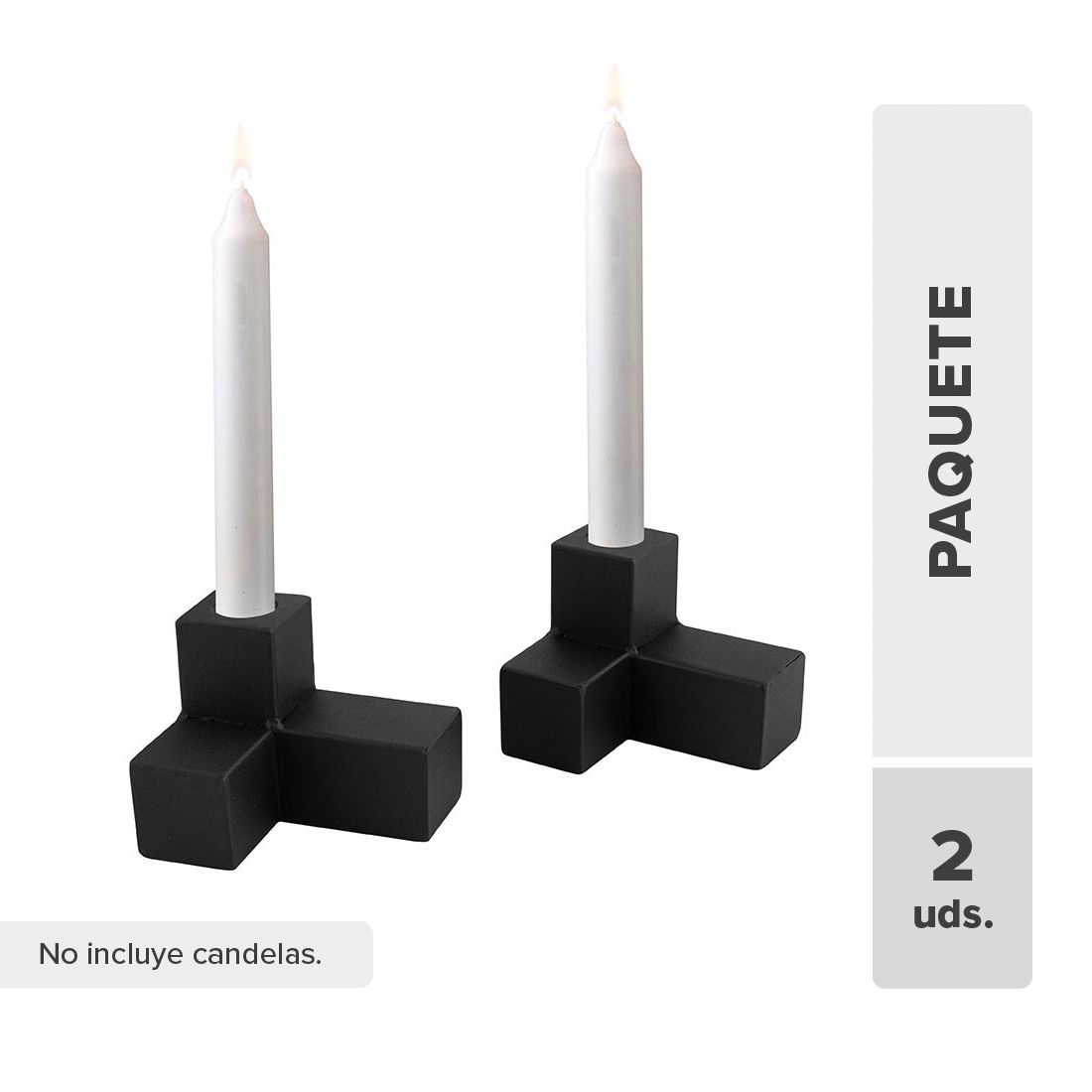 Candelabro Metal 10x8x8cm 2pcs