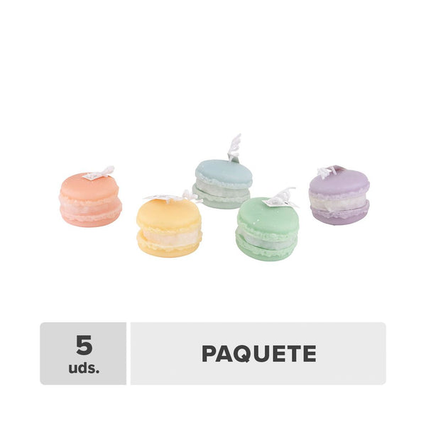 Candela Aromática Macaron Cera 4.5x3.5cm 5pcs