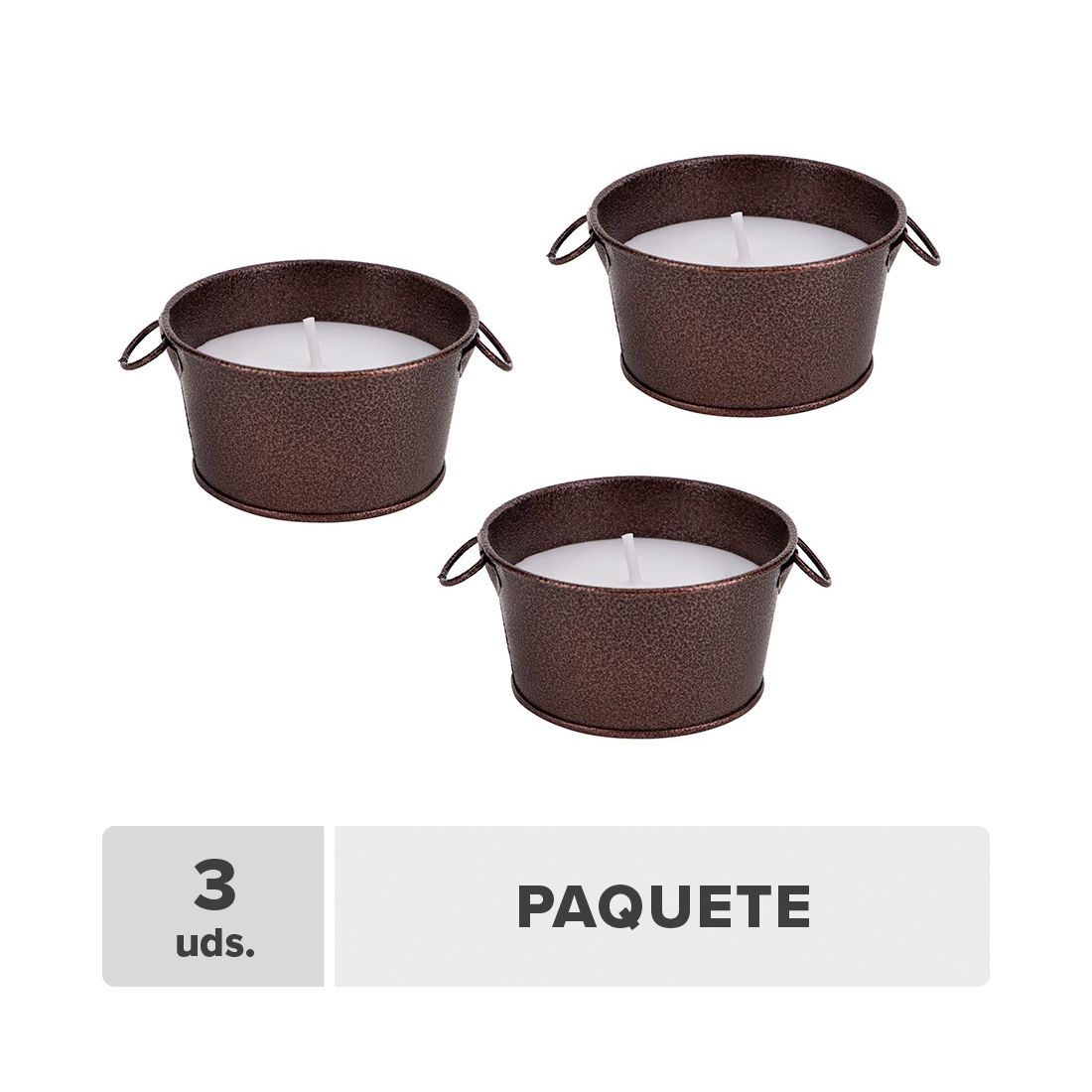 Candela Citronela En Lata 10x5cm 3pcs