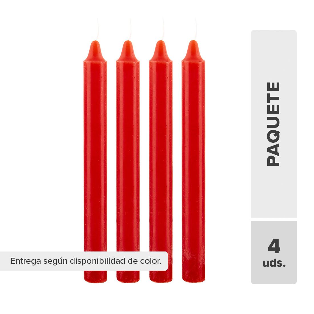 Candela Cónica Fragancia 20cm 4unds