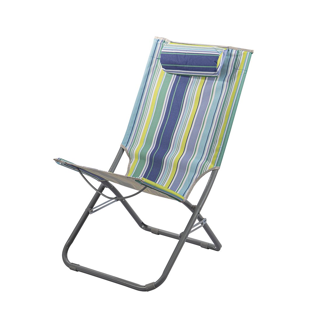 Silla Camping Plegable Acero 43x70x74cm