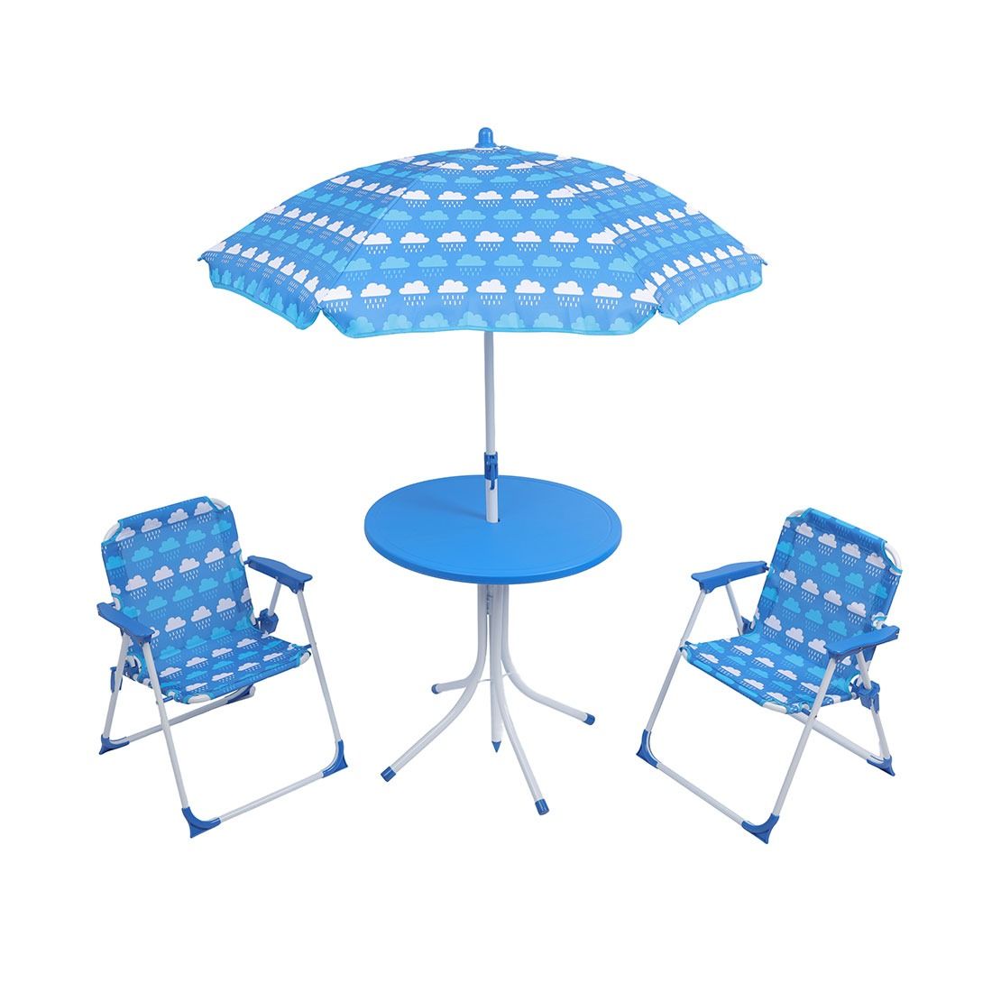 Set Camping Mesa Y Silla Niños Acero 38x36x50cm 3pcs