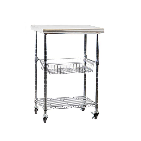 Mesa Ruedas Acero Inoxidable 61x51x91cm