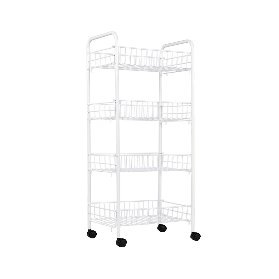Carrito 4 Niveles Blanco Metálico 37x27x84cm