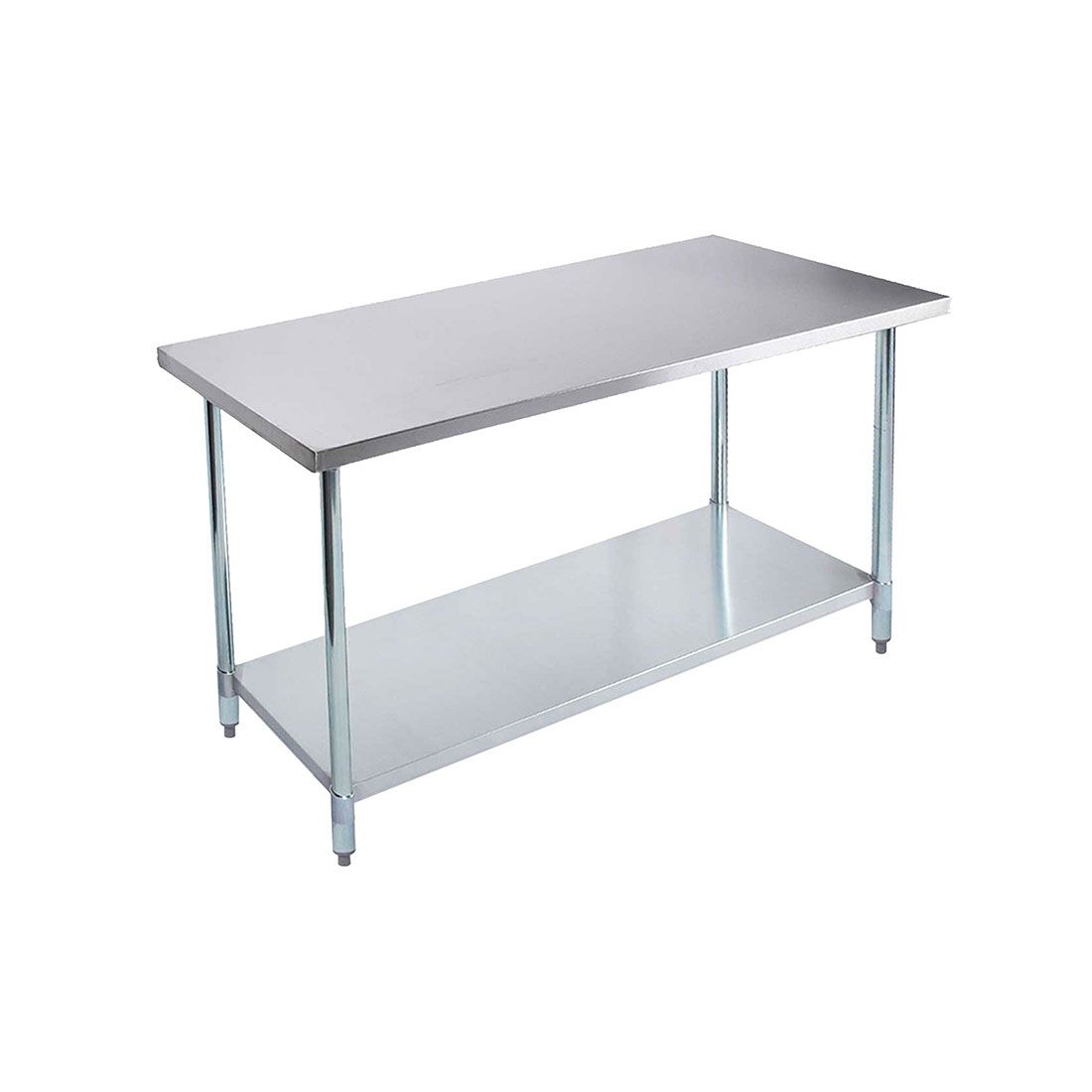 Mesa 2 Niveles Acero Inoxidable 180x60x90cm