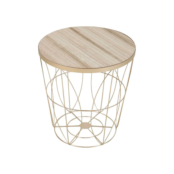 Mesa Lateral Mdf Y Acero 38x40cm