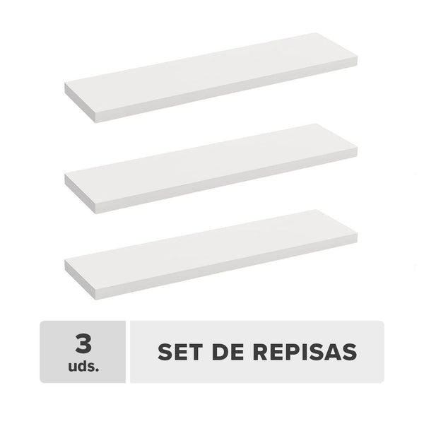 Repisa Madera 40x10x1.5cm 3unds
