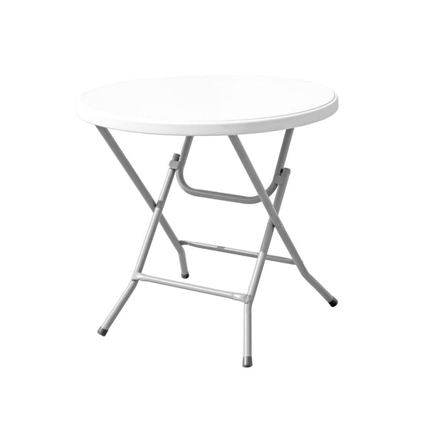 Mesa Plegable Redonda Resina 80x80x74cm