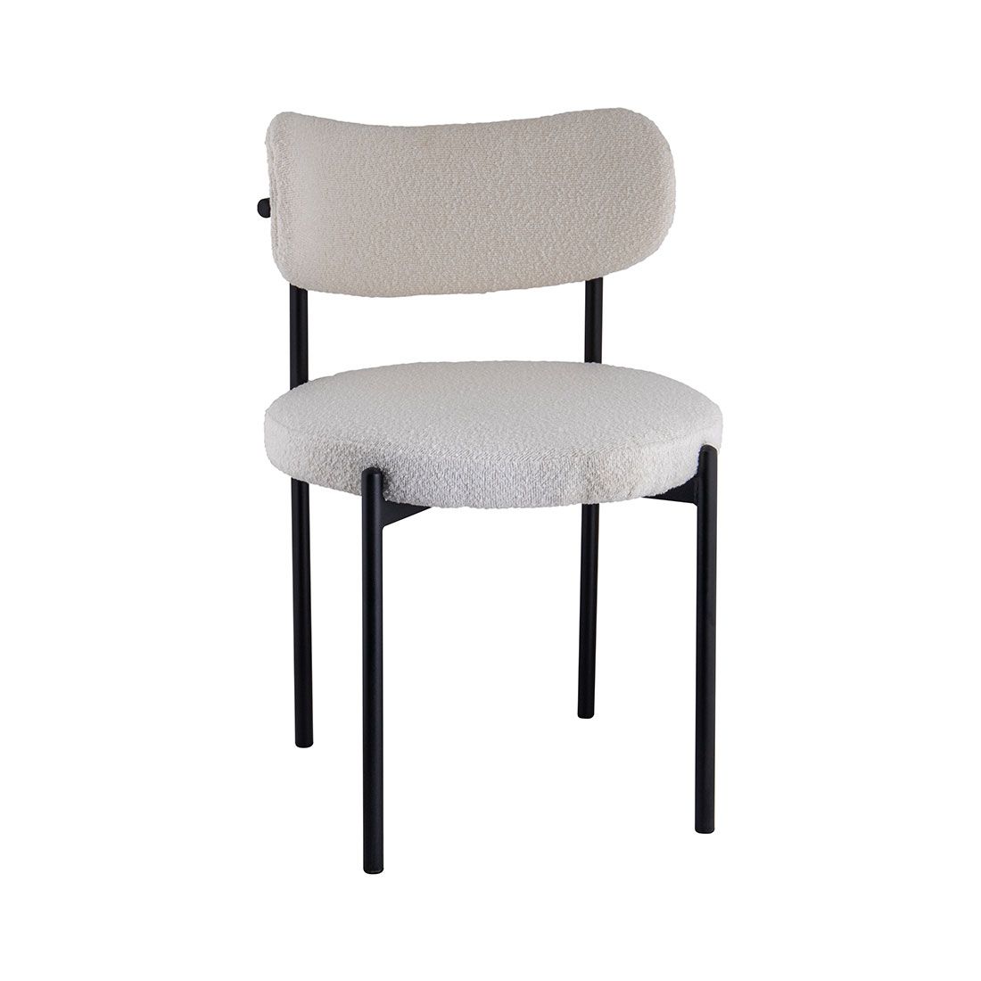 Silla Comedor Beige Metal Y Tela 53x49x80cm
