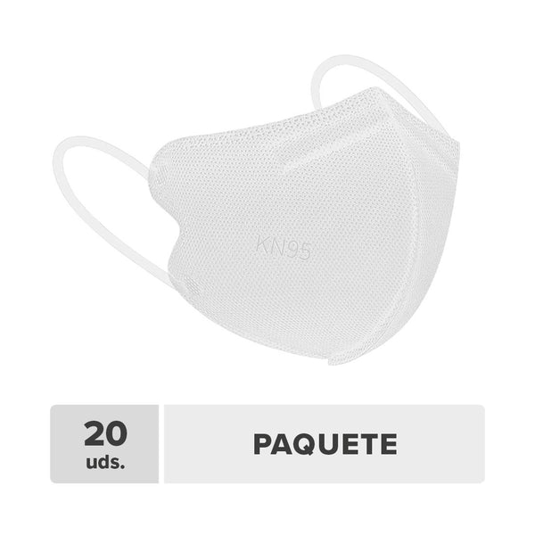 Mascarilla Niño Kn95 Blanca 20unds