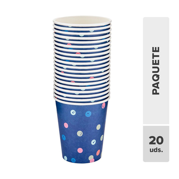 Vasos Desechables Cartón 9oz 20pcs