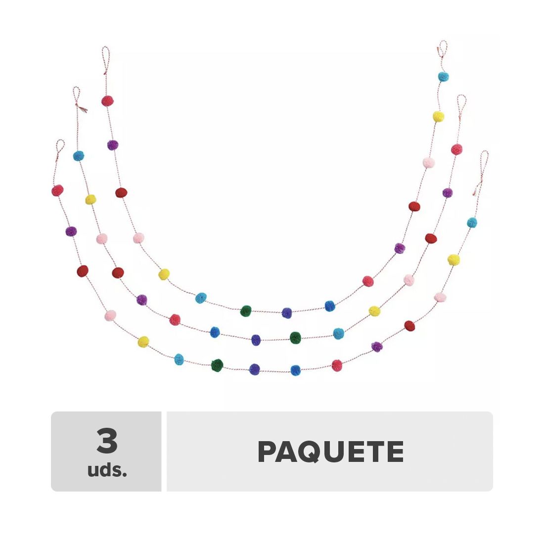 Guirnalda Pompones 1.8m 3unds