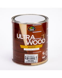 Barniz Caoba Corona Ultra Wood Para Madera 1/4 Galón