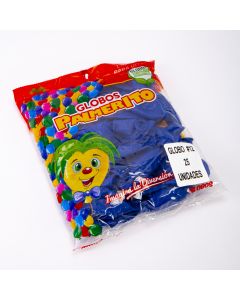 Globo Látex Palmerito Calidad Helio #12 25und Azul