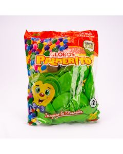 Globo Látex Palmerito Calidad Helio #12 25und Verde Lima