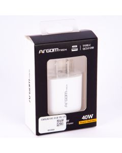 Cargador Argom Pared USB Pd Type-c 20w+