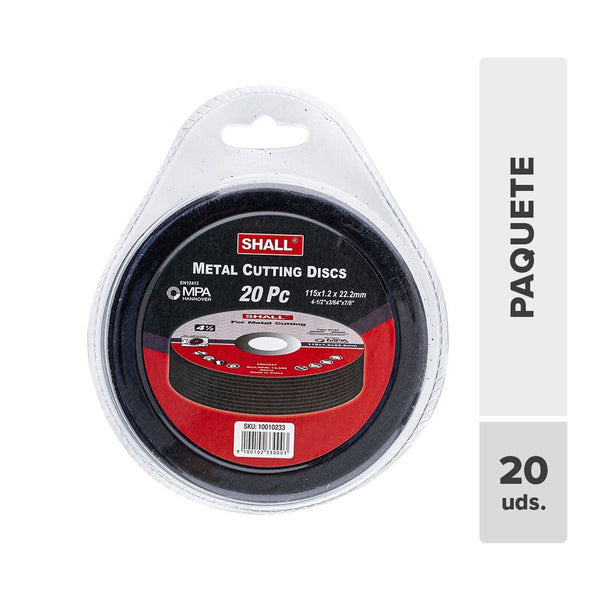Discos Esmeriladora Metal 4.5inx1.2mm 20unds
