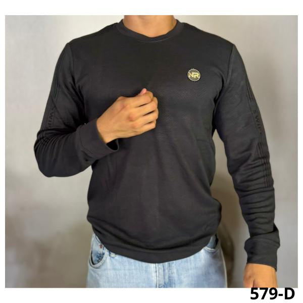 Camisa Manga Larga Gris Oscuro XS
