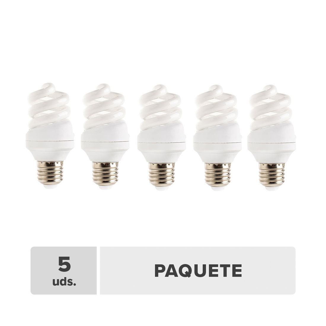 Bombillo Espiral Luz Blanca 15w 5unds
