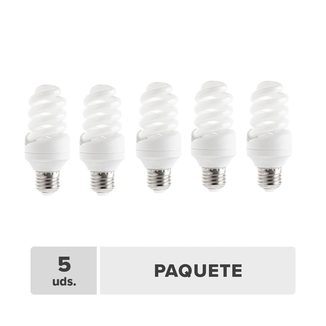 Bombillo Espiral Luz Blanca 26w 5unds