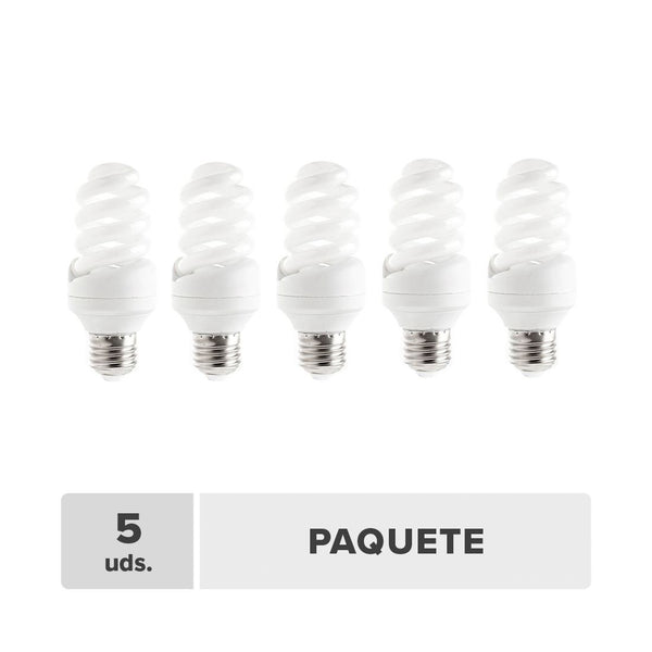 Bombillo Espiral Luz Blanca 35w 5unds