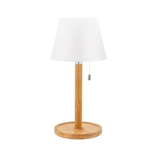Lámpara Mesa Base Madera 31cm