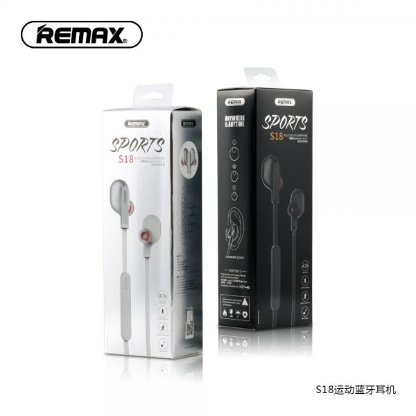 AUDIFONOS MANOS LIBRES BLUETOOTH RB-S18 REMAX PLATEADO