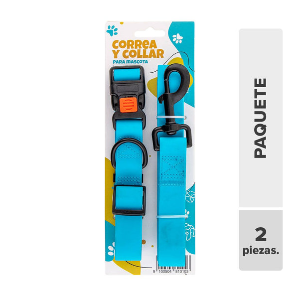 Collar Y Correa Mascota Pvc 2.3x150cm 2pcs