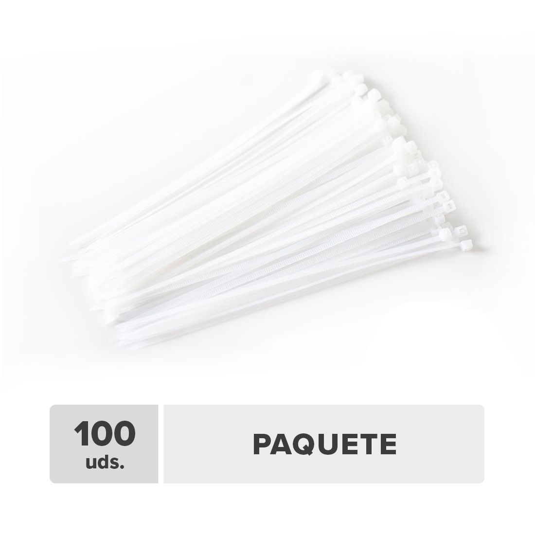 Amarre Blanco Plástico 37cm 100unds