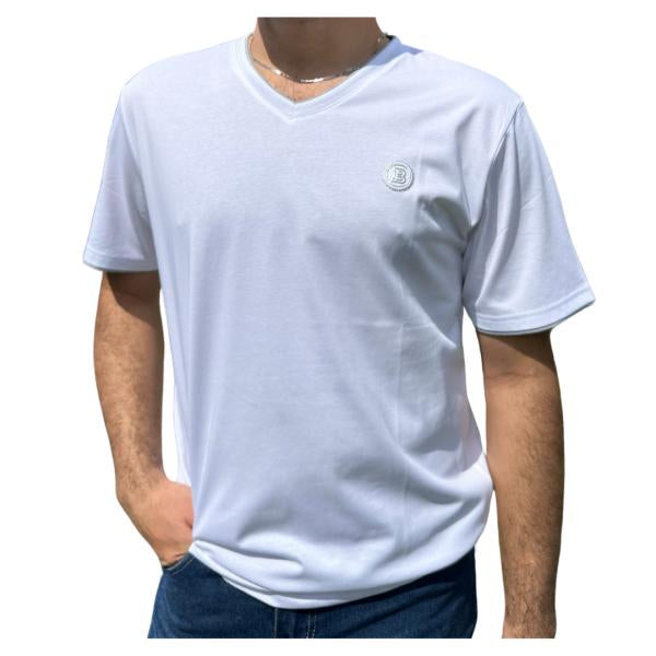Camisa Punto B Cuello V Blanco 2Xl
