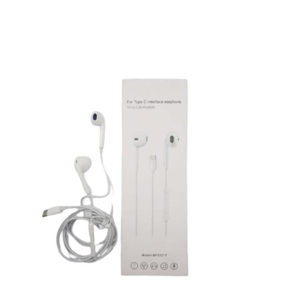 Audifonos Manos Libres Conector Tipo-c MY517-T CON Cable Stereo MP3