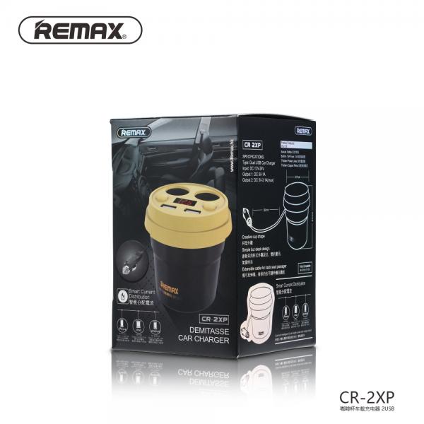 CARGADOR CUBO CARRO CR-2XP REMAX NEGRO