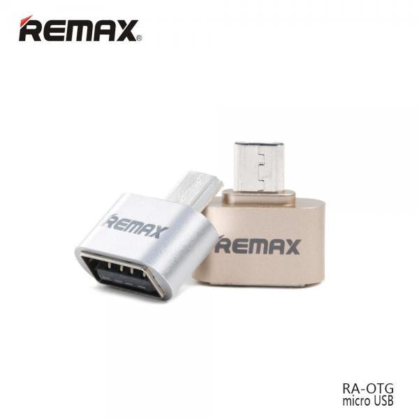 CABLE ADAPTADOR RA-OTG OTG A MICRO B REMAX PLATEADO