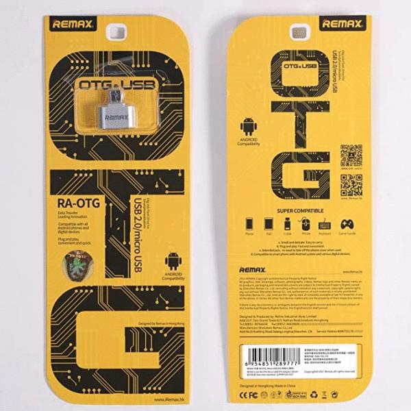 Cable Adaptador Ra-otg Otg A Micro B Remax Dorado