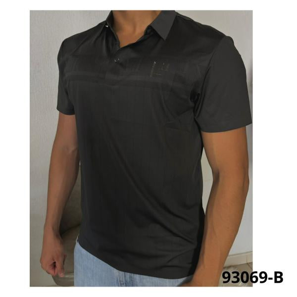 Camisa Tipo Polo Gris Oscuro Tela Fria Xs