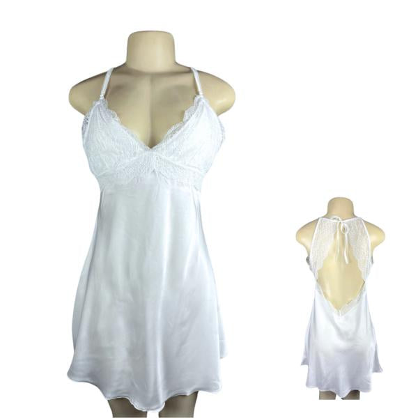 Piajama - Bata Lisa Con Detalle De Encaje Al Frente - Blanco S
