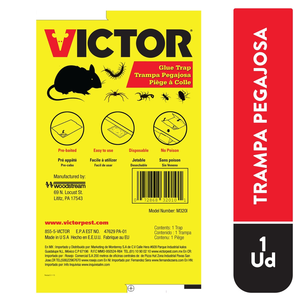 Trampa Engomada Victor Para Ratón - 1 Unidad
