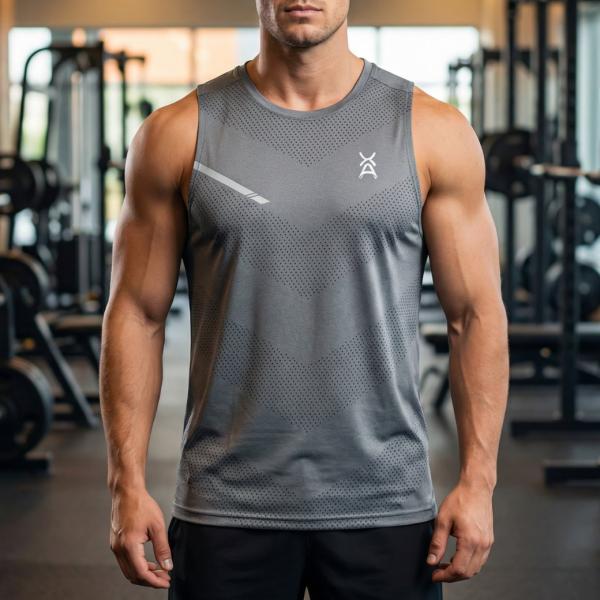 Camiseta Deportiva Gris S CD031-S