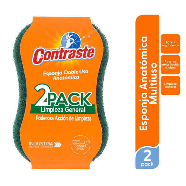 Esponja El Contraste Anatómica Multiuso - 2 Pack
