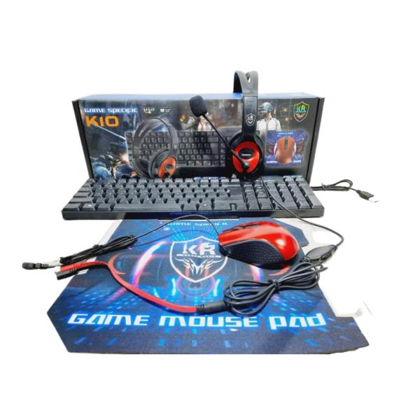 Set O Kit De Teclado, Mouse, Audifono Y Mouse Pad K10