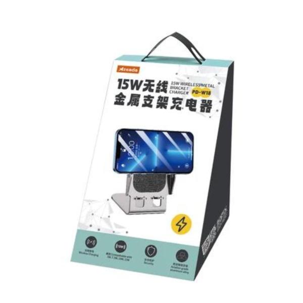 Holder Escritorio Con Carga Inalambrica 15W  Modelo Pd-W18 Azeada Tarnish