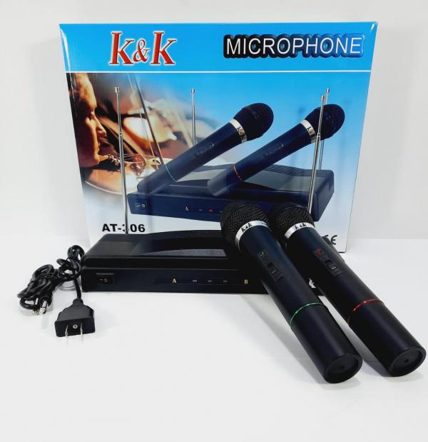 Microfonos Inalambricos Para Karaoke  Doble Canal K&K At-306