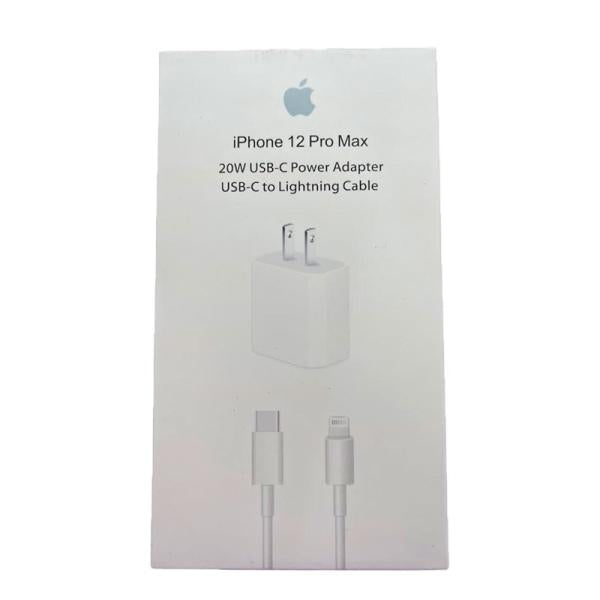 Cargador Completo Tipo C A Lightning  20W Iphone 13 Pro Max "M" Blanco