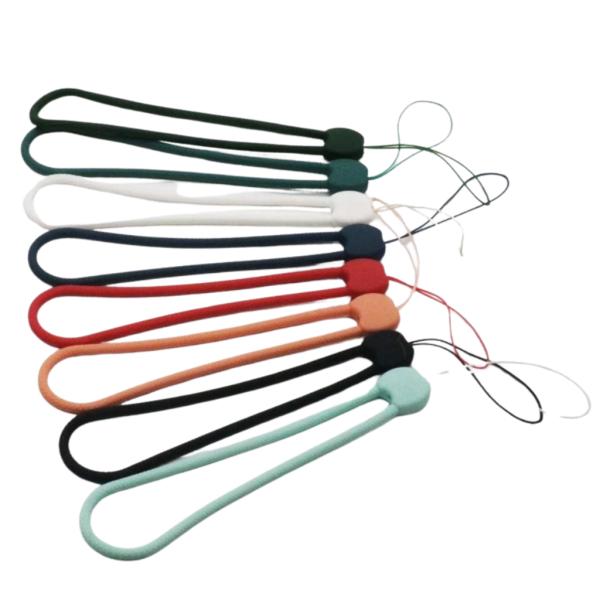 Correa Colgante Para Celular Mediano De Silicone Negro