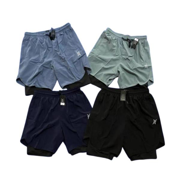 Pantaloneta Deportiva CON Licra Celeste S