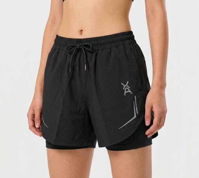 Pantaloneta Deportiva De Mujer Negra S