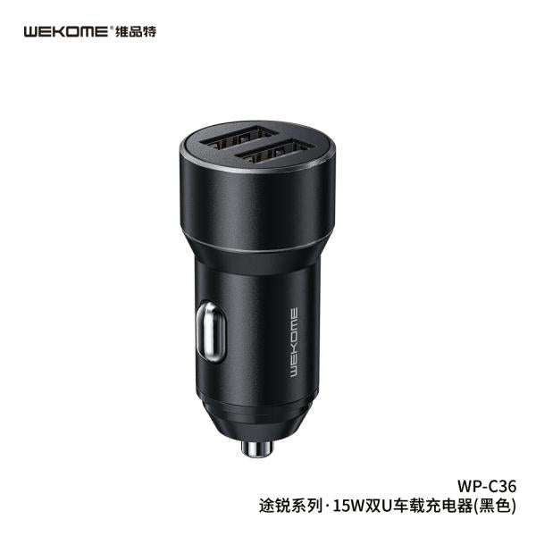 Cubo Carro Usb Wp-C36 15W Wekome Negro