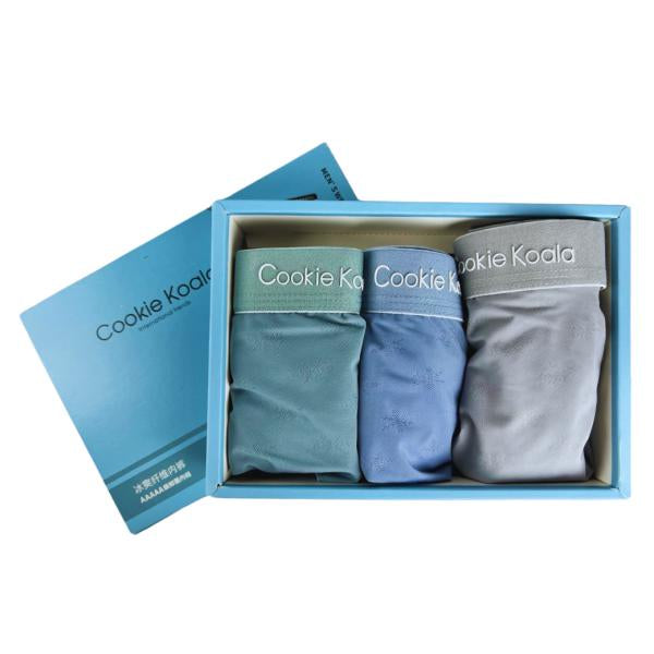 Boxer Hombre - Caja 3 Piezas - Color Celeste/Verde/Gris Claro L